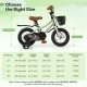 12-inch kids bike with adjustable seat and training wheels, ideal for 3-4 years old, featuring dual brake system for.