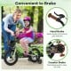 14-inch kids bike with adjustable seat, hand brake, and training wheels, perfect for ages 3-5 for safe riding.