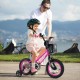 12-inch kids bike in pink with adjustable seat, dual brake system, and front basket, perfect for children aged 3-4.