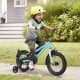 14-inch kids bike with training wheels, adjustable seat, dual brakes, and anti-puncture tires for safe riding.