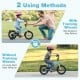 14-inch kids bike showing two methods: with training wheels for balance and without for confident riding.