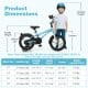 14-inch kids bike with adjustable seat, dual brakes, and training wheels, perfect for children aged 3-5 years.