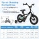 12-inch kids bike with adjustable saddle and handlebar, features training wheels and sturdy carbon steel frame for.