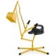 Yellow sand digger with 2-handed controls and flexible shovel, designed for kids 3+, promoting fine motor skills and.