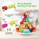 Colorful magnetic balls and rods set with strong magnets, ideal for creative building and safe play for kids over 3.