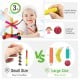 Colorful magnetic balls and rods set with 88 pieces, designed for kids over 3, promoting creativity and safe play.