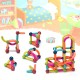 Colorful magnetic balls and rods set with various shapes for kids over 3, promoting creativity and imagination.