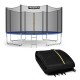 14ft trampoline replacement protection enclosure net with zipper, made of durable PE material for safety and easy.