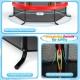L-shaped leg frame and double-sided zippers of the 55-inch kids trampoline ensure stability and safety for jumping fun.