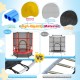 55-inch kids trampoline with red enclosure net, featuring durable materials and safety design for home entertainment.