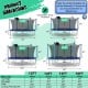 12 ft outdoor trampoline with enclosure net, ladder, and safety features, designed for recreational use and durability.