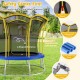Unique flower shape trampoline with galvanized steel frame, high enclosure net, and safety features for kids' enjoyment.