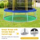 10 feet flower shape trampoline with galvanized steel frame, featuring a circular base for enhanced stability and.