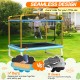 6 feet rectangle trampoline with detachable swing and horizontal bar, designed for safety and outdoor fun in small.