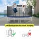 15/16 feet trampoline safety net with double-headed zipper and safety buckles, designed for enhanced protection while.