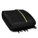 Folded 15/16 feet trampoline replacement safety net made of durable PE material, featuring a double-headed zipper door.