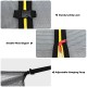 Close-up of the double-head zipper and sturdy safety lock on a 15/16 feet trampoline replacement safety net for.