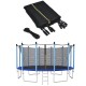 15 ft trampoline replacement safety net with adjustable straps, made of durable PE material for enhanced safety and.
