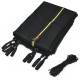 Trampoline replacement safety net in black, designed for 15/16 ft round trampolines, featuring adjustable straps and.