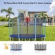 15ft trampoline safety net with adjustable straps, high-quality PE material, and all-round protection for safe jumping.