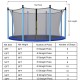15-foot trampoline replacement safety net with adjustable straps, made of durable PE material for enhanced safety and.
