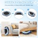 Mini trampoline with a foldable design, LED lights, and padded safety cover for kids' active play in small spaces.