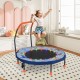 Kids' mini trampoline with LED lights, springless design, and padded safety cover for safe, active play indoors.