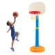 Adjustable kids basketball hoop stand, featuring a colorful design and a lightweight HDPE construction for easy.