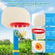 Kids basketball hoop stand with adjustable height, durable HDPE material, and smooth edges for indoor and outdoor play.