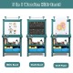 Double-sided 3 in 1 wooden kids easel in green with chalkboard, whiteboard, and paper roll for creative art activities.