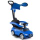 Blue 3-in-1 ride-on push car with canopy, Mercedes-Benz licensed, suitable for children aged 18-36 months.