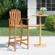 Tall Adirondack chair made of solid acacia wood with armrests and footrest, ideal for patio and deck seating.