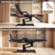 Tattoo chair with electric height adjustment, stepless adjustable backrest, and removable headrest for customizable.
