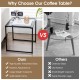 Square tempered glass side table with a solid metal frame and non-slip foot pads, ideal for stylish outdoor and indoor.