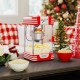 Theater style countertop popcorn maker in red with stainless steel kettle, perfect for quick and fresh popcorn at home.