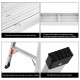 Heavy duty portable aluminum folding step ladder with skid-resistant feet and sturdy tripod design for safety and.