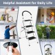 4-step folding ladder with anti-slip platform, lightweight design, and rubber pads for safety, ideal for home and.