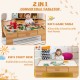 Convertible tabletop showing a kid's game table and study desk, made of beech wood with storage drawer for imaginative.