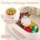 Toddler ride-on toy with beige trailer, featuring large-capacity storage and under-seat compartment for toys.