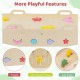 Triangle climbing set features a Montessori maze, puzzle game, and car race for interactive play and skill development.
