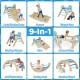 Triangle set featuring 9-in-1 foldable baby climbing toys in blue, designed for stability and safe play for kids.