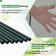 Wear-resistant mesh netting and sturdy powder-coated metal pipes for the Tunnel Crop Cage, suitable for outdoor plant.