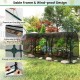 Tunnel crop cage with sturdy frame, breathable mesh, and roll-up zippered doors for plant protection and ventilation.