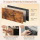 Close-up of 3-layer premium materials in fabric drawer for TV stand dresser, showcasing robust wooden support and.