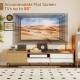 Mid-century modern TV stand for TVs up to 80 inches, featuring storage cabinet, drawers, and cable management.
