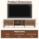 TV stand for TVs up to 80" in walnut finish, featuring 2 doors, storage cabinets, and cable management for a tidy setup.