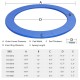 Blue 12 feet trampoline safety pad with tear-resistant material and elastic straps for secure, all-weather protection.