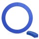Blue 12-foot trampoline safety pad with tear-resistant material and elastic straps for secure, weatherproof protection.