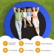 Blue 12 feet trampoline safety pad with thick padding and tear-resistant material, designed for all-weather use.