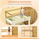 Twin bunk bed with climbing ladder, rock wall, and full-length guardrail for safe and fun playtime.